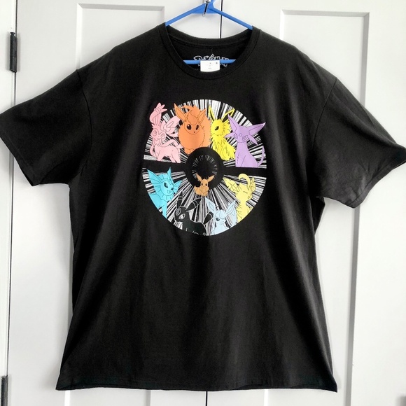 Pokemon, Eevee, Evolutions Wheel, T-shirt, Mens, Size 2XL, NEW, With Tags - Picture 1 of 6